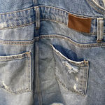 Hidden Women's Cut Off Distressed Denim Overalls Skirt Sz M Blue Size M Photo 6