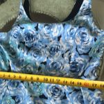 Carmen Marc Valvo Luxe by  blue roses fit and flare dress  with pockets size 16P Photo 11