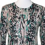 Red Women's Tan Green Black Snake Print Lightweight Sweater Size Large Photo 4