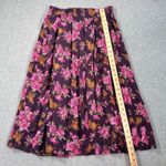 American Eagle Vintage Outfitters Floral Midi Skirt Women's 12 Purple Flare Boho Photo 1