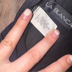 La Blanca Island Goddess Black Twist Front Bandeau One Piece Swimsuit Photo 9