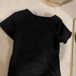 Mango Black Women's Short Sleeve Body Suit Photo 2