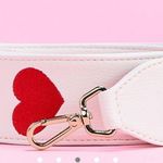 Clover Bolsos Lia Auxiliary Crossbody Bag Guitar Strap: Embroidered Red Hearts Photo 4