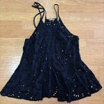 Free People Intimately  Starry Eyelet Whimsigoth Boho Bow Prepoy Festival Tank XS Photo 3