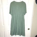 Bloomchic Eyelet Dress Plus Size Short Sleeve Sage Green Midi with Pockets 12 Photo 2
