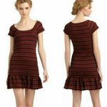 Free People  knit ruffle hem zigzag print women’s dress Size Small Photo 1