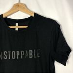 Athleta  Unstoppable Black Cropped Short Sleeve Athletic T-Shirt XS Photo 3