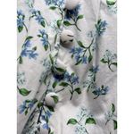 Hunter Bell Jenkins Dress Medium White Blue Green Floral Oversized Puff Sleeve Photo 4