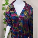 Disco 70’s Rainbow Metallic Top Size M Photo 7