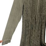 Naqui New York Womens Embellished Long Sleeve Fit & Flare Maxi Dress Green Large Photo 2