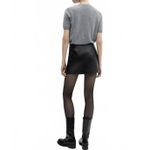 Mango Animal Print Effect Mini Skirt Black Faux Leather XS Photo 3