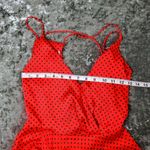 ZARA Red Polka Dot Skater Dress Open Back Photo 2