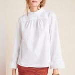 Maeve Anthropologie  Aja Poplin Bell Sleeve Blouse Photo 1
