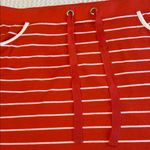 Nautica Size L Orange White Striped Stretchy Mini Skirt Preppy Casual Photo 4