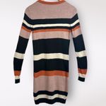 Acrobat | XS Sweater Dress Multi Knit Striped Brown Orange Black Silk Cashmere Pink Photo 2