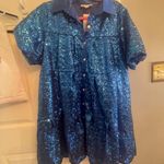 Peach Love Blue Sequin Dress Photo 1