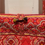 Vera Bradley Large Quilted Red Tote Bag With Toggle Closure Photo 4