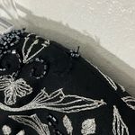 Papell Boutique  Vintage Evening Silk Beaded Cap Sleeve Scallop Hem | size Large Photo 7