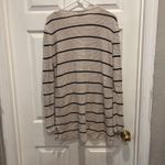 Old Navy Cream And Black Striped V-neck Sweater Tunic Womens Size Large Photo 4