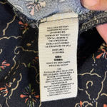 Free People Women's Floral PrintRomper Button Front Short Sleeve Black Size S Photo 9