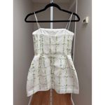 Amanda Uprichard Strapless Bethany Skort Romper White Tweed size Small Photo 8