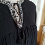 Madewell Blouson Sleeve Top Blouse Peasant Pirate Boho Black Flowy Longsleeve Photo 7