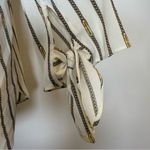 MICHAEL Michael Kors Logo Gold Chain Blouse Cuff With Tie Women’s Size Medium Photo 5