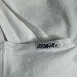 Jordache  Vintage White 9/10 Overall‎ Dress Denim Jean Zip Up Photo 2
