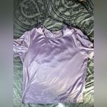 90’s Style Faux Silk Purple Shirt Large Photo 8