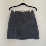 She & Sky  Gray Acid Wash High Waisted Corduroy Mini Skirt Photo 0