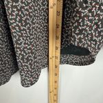 Loft Top Women's Small Black Ditsy Floral Popover Blouse Cottage Office Career Photo 7