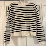 J.Crew striped crewneck exposed seam sweater xs White Photo 2