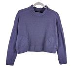 Zobha Purple Long Sleeve Mock Neck Cropped Athleisure Pullover Women's Size M Photo 0
