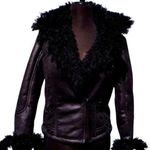Cache Black Shearling Moto Lined Jacket Front Zipper Sleeve Zippers New NWT $268 Photo 0