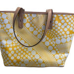 Kate Landry  Women’s Tote Bag 12X6X13.5 Yellow & White‎ Photo 0