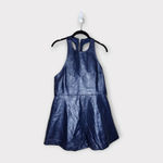 Alice McCALL  Lady of the Lake Blue Leather Romper Playsuit Women's Size 6 Photo 1