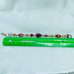 Bracelet Magnetic Clasp Multicolor Asymmetrical Earthtones Silver Color Metal Photo 4