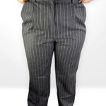 00s BERNARD ZINS Vintage Brown Pin Stripe Straight Leg Dress Pants Size 14 Photo 5