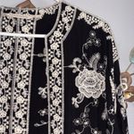 Soft Surroundings  Womens Embroidered Kimono Boho Floral Open Front Size PS Photo 3