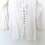 Up Front Womens Milkmaid Top Size L White Peasant Boho Cottage Babydoll Fairy Size L Photo 3