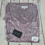 AREA STARS Lavender Satin Ruffle Slit Long Sleeve Maxi Dress Size S Purple Photo 9