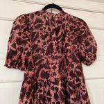 Ulla Johnson Dhalia Bordeaux Purple Maroon Batik Puff Sleeve Silk Dress Size 0 Photo 10