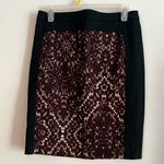 Club Monaco  Edith Pencil Skirt Black & Brown Abstract Print Size 4 Photo 4
