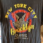 Pretty Little Thing  NYC Brooklyn Classic American Eagle Print Tee Women Size M Photo 1