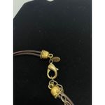 Chico's  Double Cord Necklace with Gold Tone Shimmer Rhinestone Pendant Photo 4