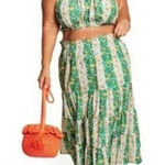 Target x Rhode Green Floral Cotton Two Piece Skirt&Crop Top Sz.XL NWT Photo 0
