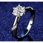 Boutique NEW 1Ct Simulated‎ Diamond 14k White Gold-Plated S925 Engagement Ring, Size 8 Photo 13