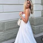 ZARA  dress maxi poplin ruffle flowy white corset bohemian summer vacation Photo 13