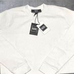 Young & reckless Young & Reckless White Long Sleeve Crewneck Cropped Sweatshirt New NWT Photo 1