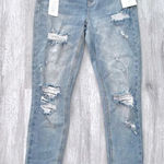 Tinseltown NWT High Rise Mom Jeans Frayed Hem 5/27 Photo 0